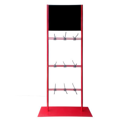 Estante de exhibición colgante rojo modificado para requisitos particulares del soporte del metal para las tiendas al por menor del supermercado