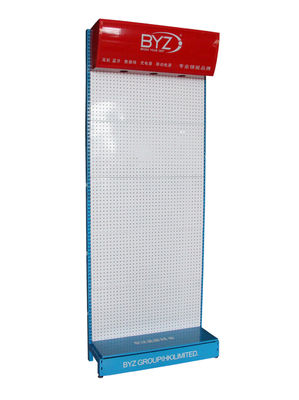 Estante de exhibición de la caja del teléfono de L900mm H2200mm, estante de exhibición de los accesorios del teléfono celular 	 Soporte del piso