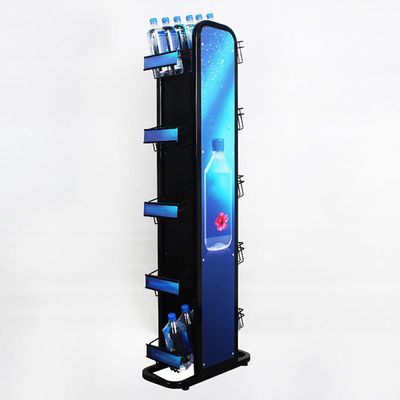 Estante mineral de la botella de agua de 5 pisos con Logo Metal 240W*500L*1450mmH