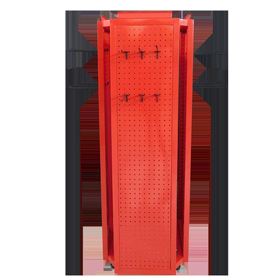 Estante de exhibición de Pegboard de cuatro gradas con el logotipo de encargo del tenedor
