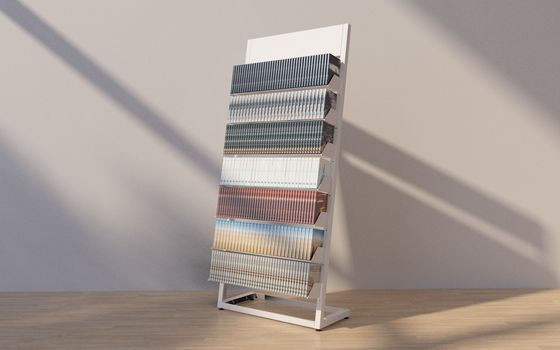 estante de exhibición de la revista del metal de la longitud de 650m m 