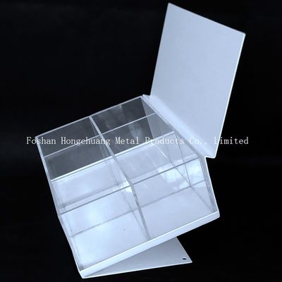 caja de almacenamiento de acrílico clara de la anchura de la longitud 220m m de 250m m, joyero de acrílico claro con la tapa