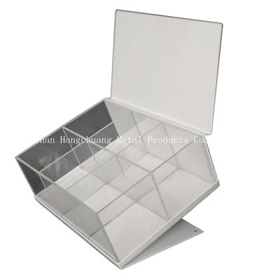 caja de almacenamiento de acrílico clara de la anchura de la longitud 220m m de 250m m, joyero de acrílico claro con la tapa