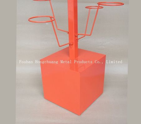 Estante de exhibición anaranjado del sombrero de HongChuang del color, soporte disaplay del helment con la aprobación del TUV del anuncio