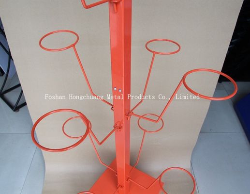 Estante de exhibición anaranjado del sombrero de HongChuang del color, soporte disaplay del helment con la aprobación del TUV del anuncio