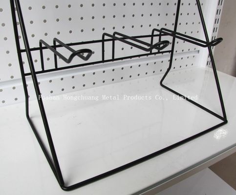 Estante de exhibición negro de la batería de H500mm W310mm, estante Pegboard de la herramienta de la pared del garaje