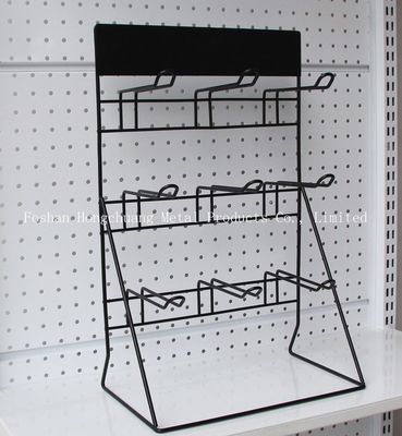 Estante de exhibición negro de la batería de H500mm W310mm, estante Pegboard de la herramienta de la pared del garaje