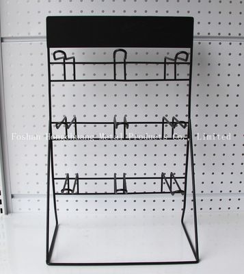 Estante de exhibición negro de la batería de H500mm W310mm, estante Pegboard de la herramienta de la pared del garaje