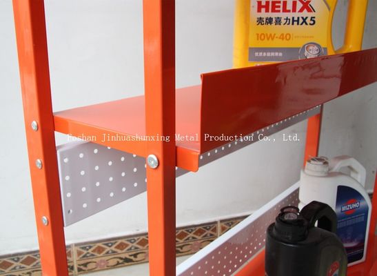 Soporte de exhibición del aceite del metal de la aprobación del TUV de 3 gradas para el aceite lubricante por piso