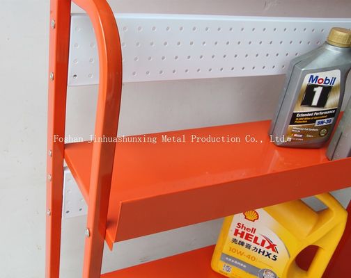 Soporte de exhibición del aceite del metal de la aprobación del TUV de 3 gradas para el aceite lubricante por piso