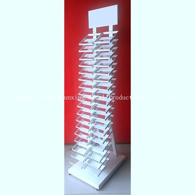 estante de exhibición de la muestra de la altura 320*480 milímetro de 2050m m, estantes de exhibición de cristal con blanco