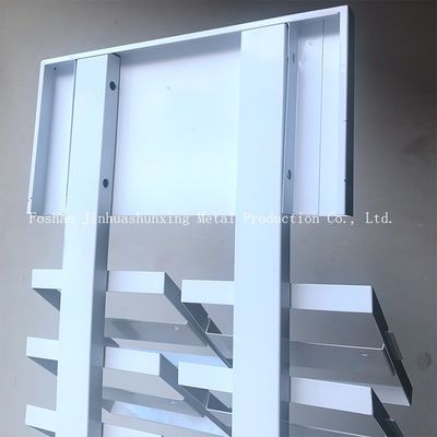 estante de exhibición de la muestra de la altura 320*480 milímetro de 2050m m, estantes de exhibición de cristal con blanco