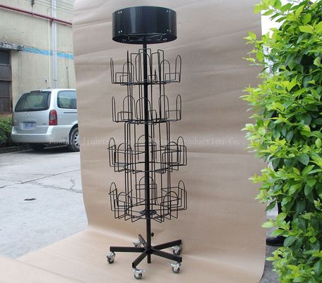 estante giratorio de la literatura de la altura de la longitud 1708m m de 524m m, estante de libro del hilandero 360 grados