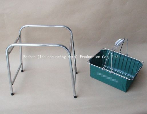 Cesta de alambre del color verde W215mm L285mm para el cuarto de baño, Kicthen con las manijas, base, bolso del paño