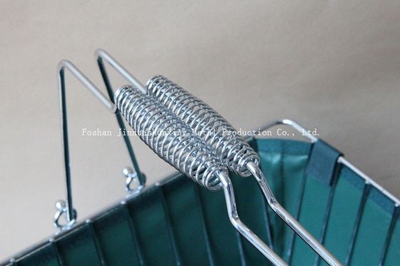 Cesta de alambre del color verde W215mm L285mm para el cuarto de baño, Kicthen con las manijas, base, bolso del paño