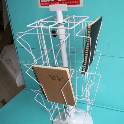 Exhibición giratoria de la tarjeta de felicitación de H650mm L200mm, soporte giratorio de la revista para los libros
