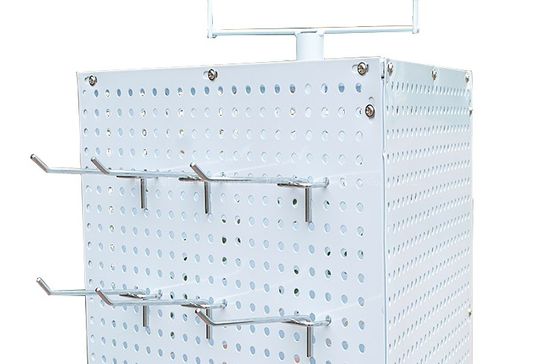 exhibición de Pegboard de la joyería de la altura de la anchura 165m m de 42m m, tres lados que giran el tenedor del folleto, estante de exhibición del supermercado