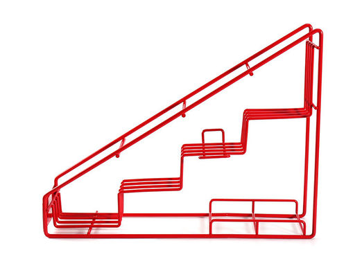 Estante de exhibición de la escalera de la botella de cristal del estante del almacenamiento del metal de la botella del jarabe