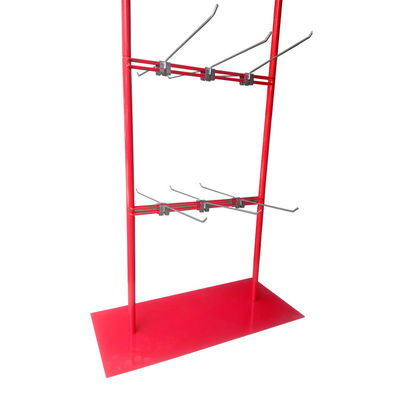 Estante de exhibición colgante rojo modificado para requisitos particulares del soporte del metal para las tiendas al por menor del supermercado