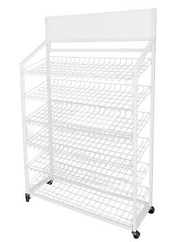 Soporte de Mesh Wire Storage Display Rack de las mercancías del pan de la panadería con las ruedas