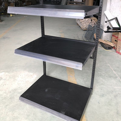 Venta al por menor negra del supermercado del estante de exhibición del lecho de la almohada del edredón del metal