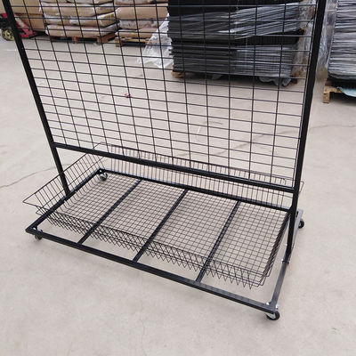 Venta al por menor multifuncional Mesh Wire Hanging Display Rack del supermercado con las carteleras del PVC