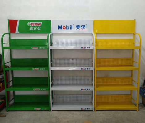 Los accesorios de encargo del coche del supermercado que dejan de lado exhiben para atormentar blanco amarillo verde