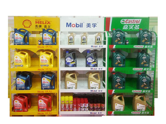 Los accesorios de encargo del coche del supermercado que dejan de lado exhiben para atormentar blanco amarillo verde