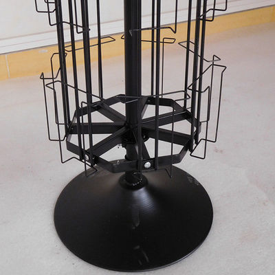 Estante de exhibición de giro de L350mm H1600mm, soporte de exhibición giratorio de la tarjeta con el espejo