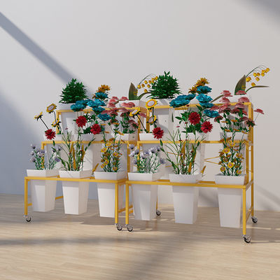 Estante de exhibición de la flor de la longitud del marco 750m m del oro como decoración de la boda