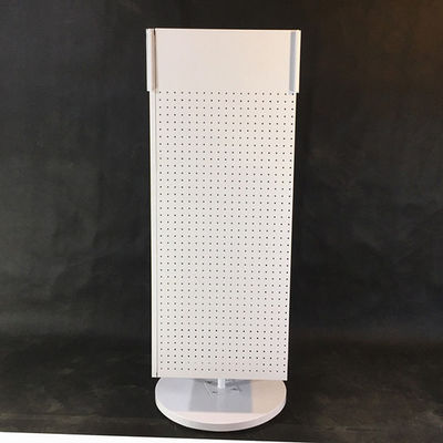 El estante de exhibición de H1440mm W540mm Pegboard, estante cuatro del hilandero de Pegboard de la encimera echó a un lado