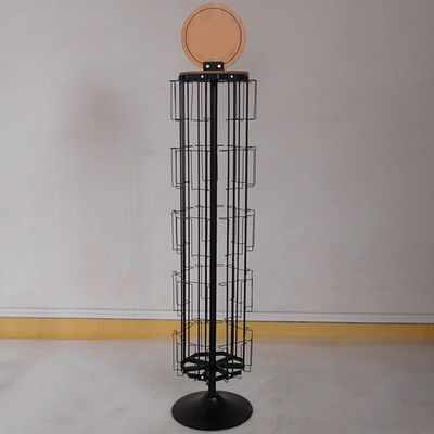 L1680mm W350mm que gira el soporte de exhibición al por menor, metal giratorio de la exhibición de la postal