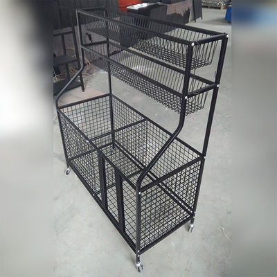 42inch organizador Rack With Baskets del equipo de deportes de la longitud de la altura 36inch y ganchos