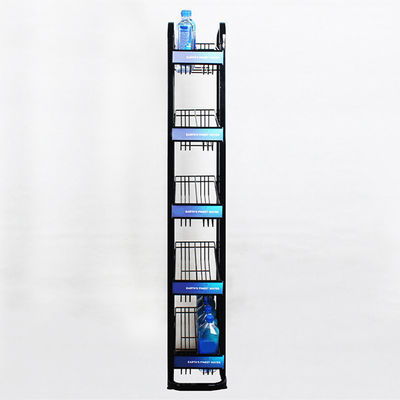 Estante mineral de la botella de agua de 5 pisos con Logo Metal 240W*500L*1450mmH