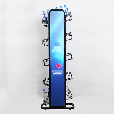 Estante mineral de la botella de agua de 5 pisos con Logo Metal 240W*500L*1450mmH