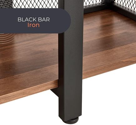 El metal negro de madera sólido deja de lado la grada cuatro para el almacenamiento del libro