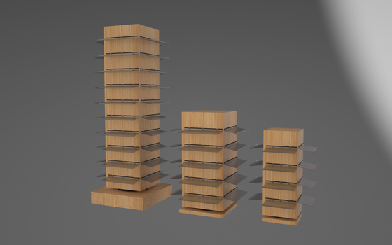 Estantes de exhibición giratorios de madera de 10 capas para la joyería de la tienda al por menor