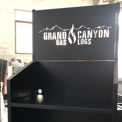 La exhibición negra del supermercado de la estufa de cocinar de 3 gradas atormenta la estantería ajustable de aluminio