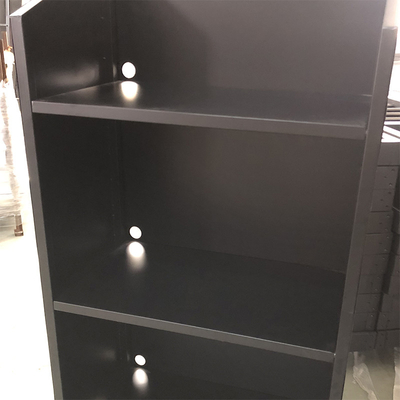 La exhibición negra del supermercado de la estufa de cocinar de 3 gradas atormenta la estantería ajustable de aluminio