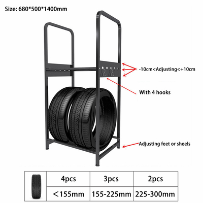 La tienda media del estante de exhibición de los accesorios del coche de las gradas de la talla 2 deja de lado 10kg/capa